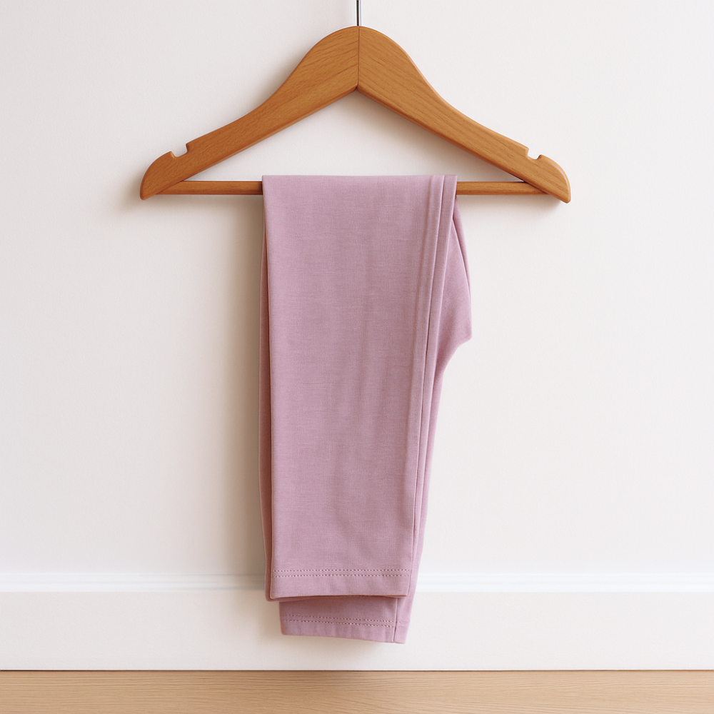 Legging Niña Basic Rosa Plum - Algodón