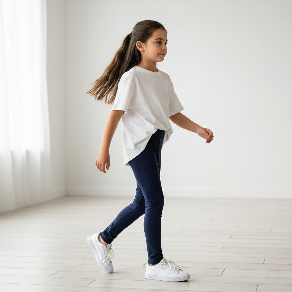 Legging Niña Basic Azul - Algodón