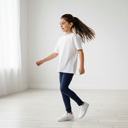 Legging Niña Basic Azul - Algodón