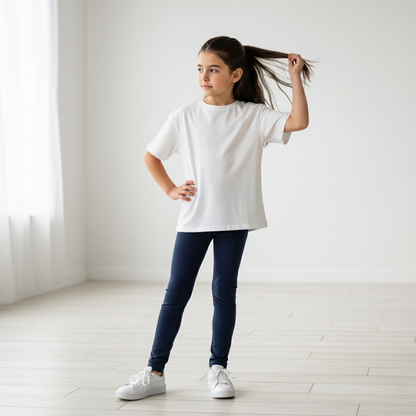 Legging Niña Basic Azul - Algodón