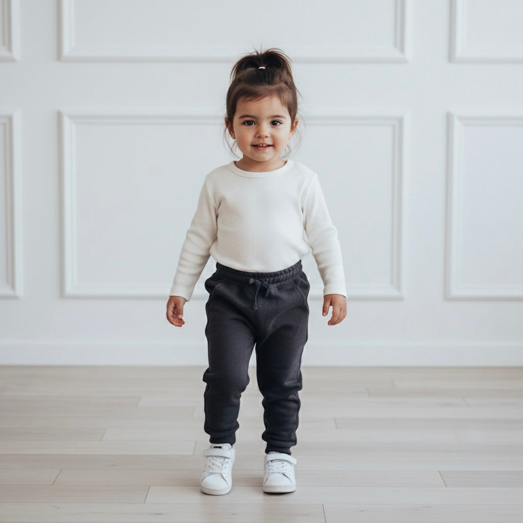 Jogger Buzo Niña Niño Charcoal (French Terry)