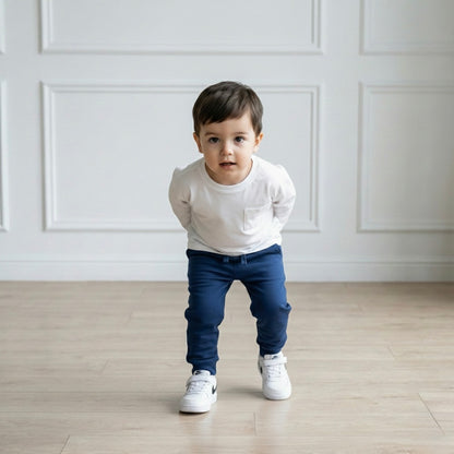 Jogger Buzo Niña Niño Cobalto (French Terry)