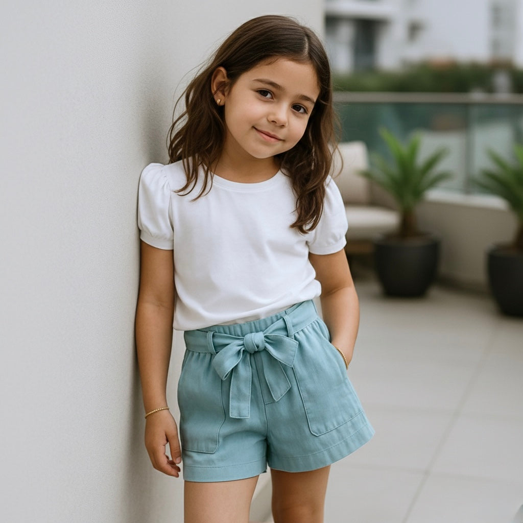 Short Niña Lazo Menta