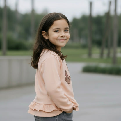 Polo Niña "Believe" (Melón) - 100% Algodón