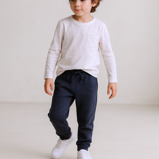 Jogger Gris Azul - Le Petit Company | Ropa para Niños y Niñas
