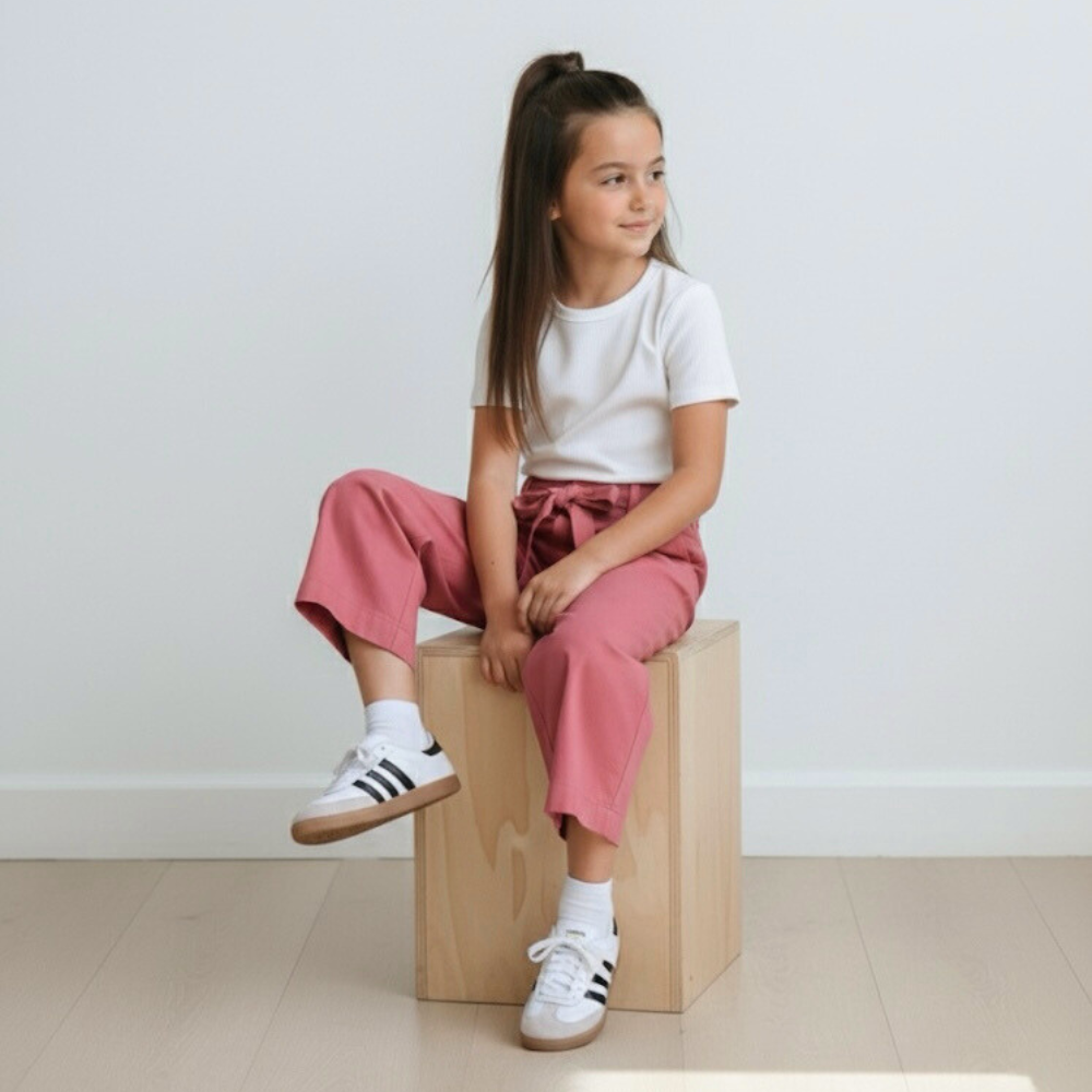 Pantalón Culotte Niña Lazo - Fresa