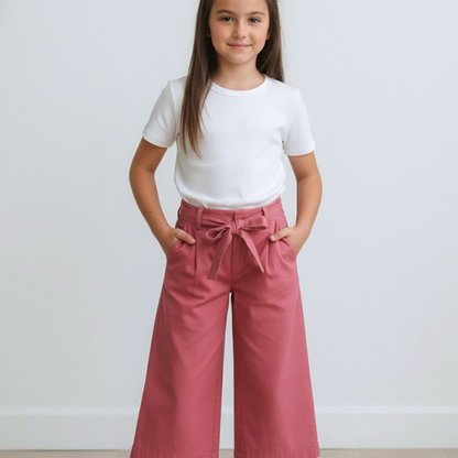 Pantalón Culotte Niña Lazo - Fresa