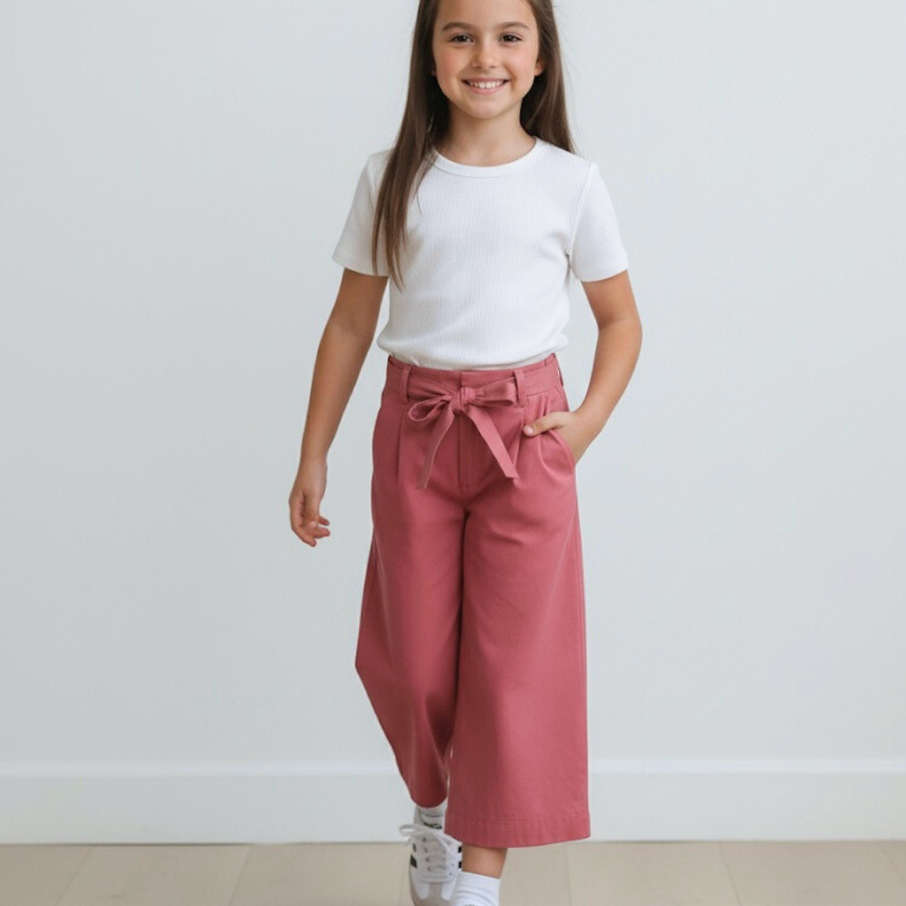 Pantalón Culotte Niña Lazo - Fresa