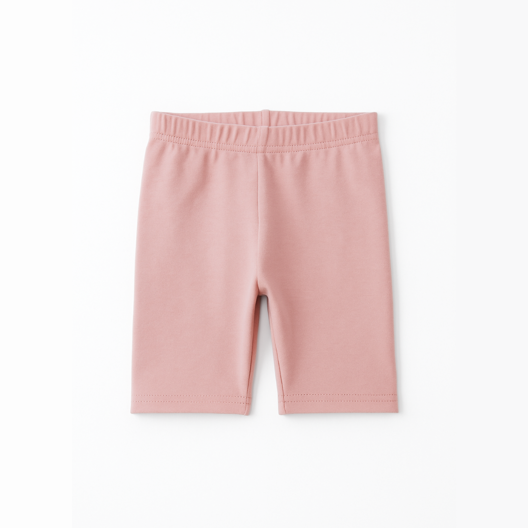 Biker Short Leggings Niña Algodón (Palo Rosa)
