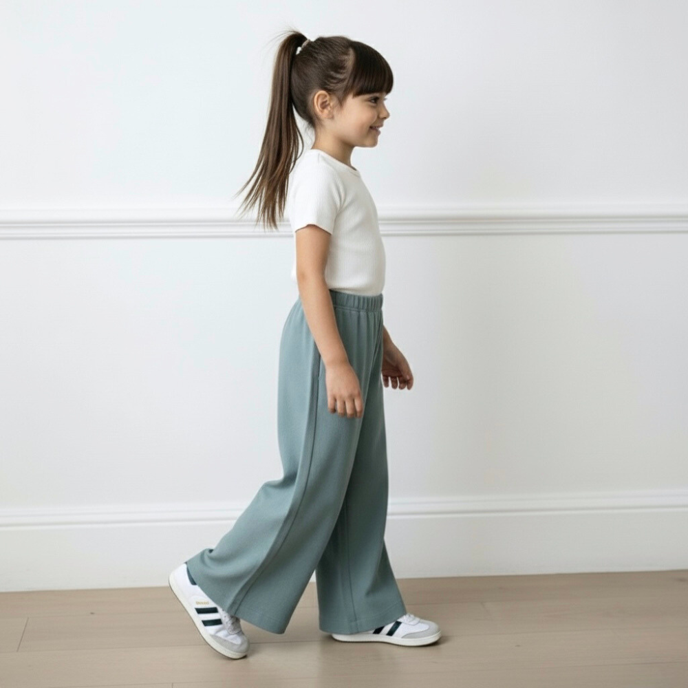 Palazo Pantalón Flare Niña - Menta