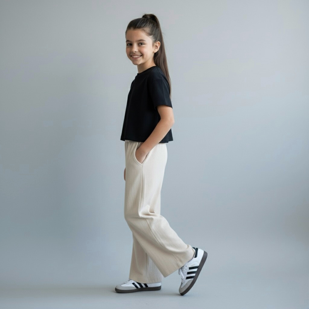 Palazo Pantalón Flare Niña - Arena