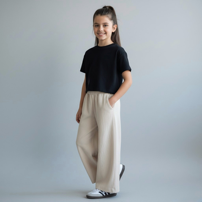 Palazo Pantalón Flare Niña - Arena