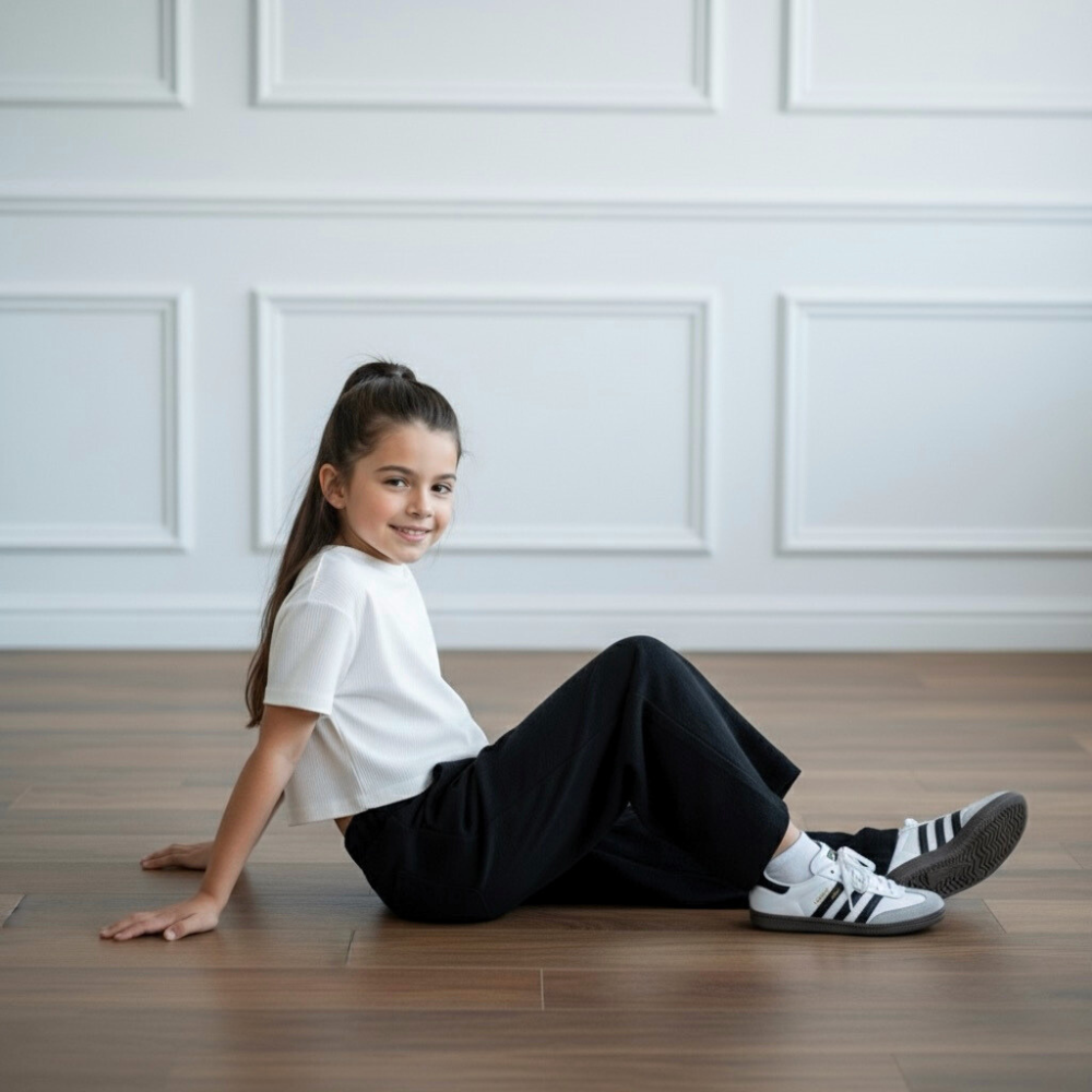 Palazo Pantalón Flare Niña - Negro