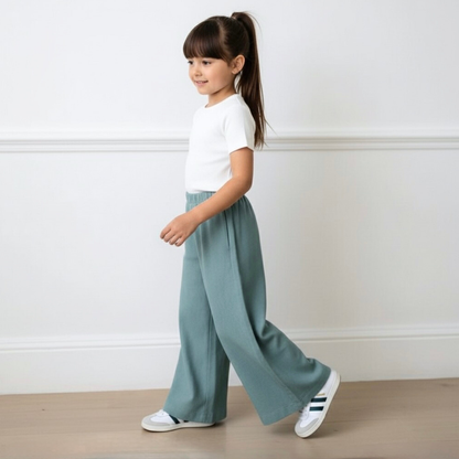 Palazo Pantalón Flare Niña - Menta