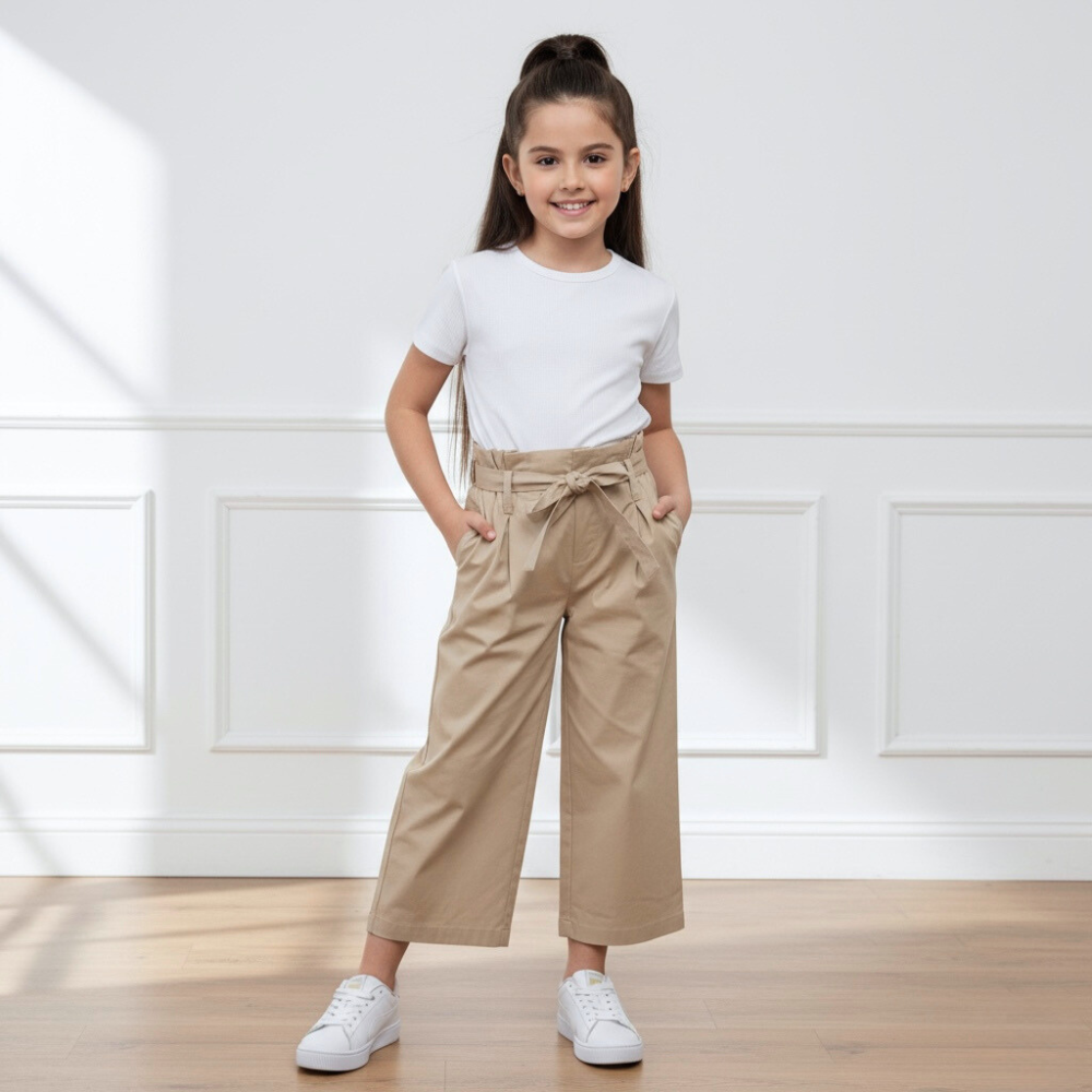 Pantalón Culotte Niña Lazo - Arena