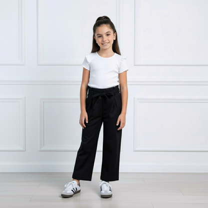 Pantalón Culotte Niña Lazo - Negro
