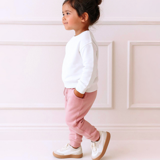 Jogger Buzo Bebé Rosa Suave (French Terry)