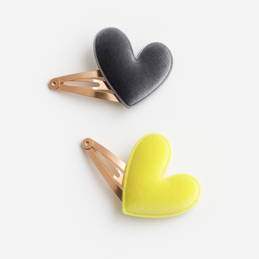 Ganchos Corazón (Mix Amarillo - Gris)