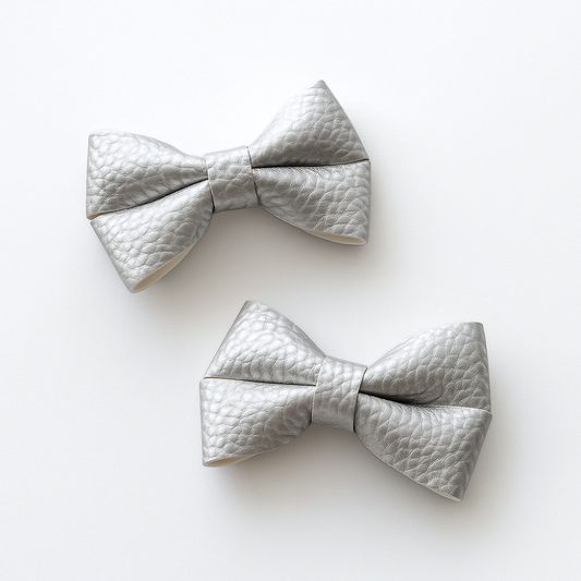 Ganchos Niña Cabello Silver Bow (2 unidades)