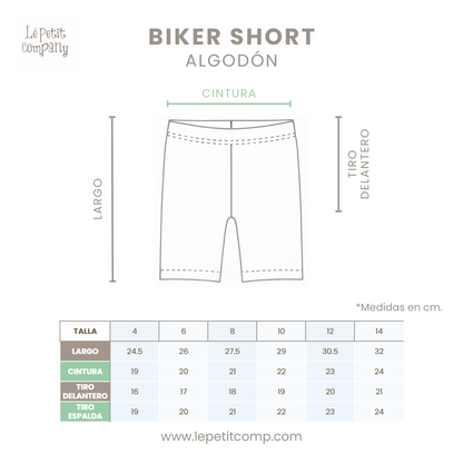 Set Biker Short Niñas x 2 (Blanco / Azul)