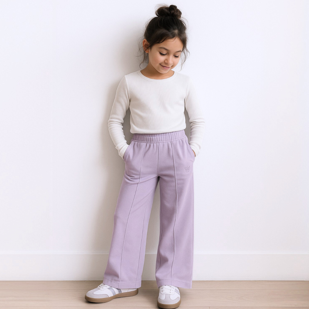 Pantalon Niña Wide Leg Lila – Le Petit Company