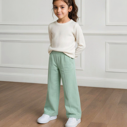Pantalon Niña Wide Leg Menta – Le Petit Company