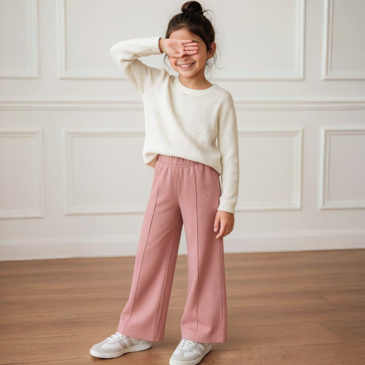 Pantalon Niña Wide Leg Palo Rosa – Le Petit Company