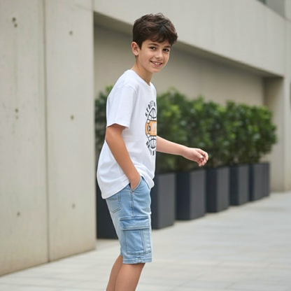 Polo Brooklyn Blanco Niño – 100% Algodón