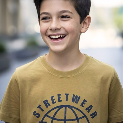 Polo Brooklyn Mostaza Niño – 100% Algodón