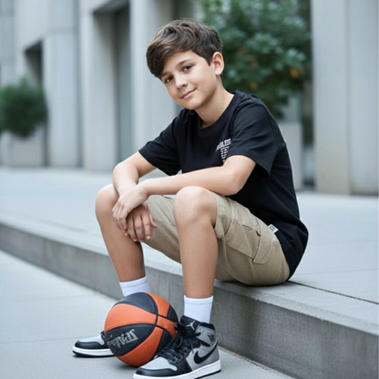 Polo Niño Fearless Negro – 100% Algodón