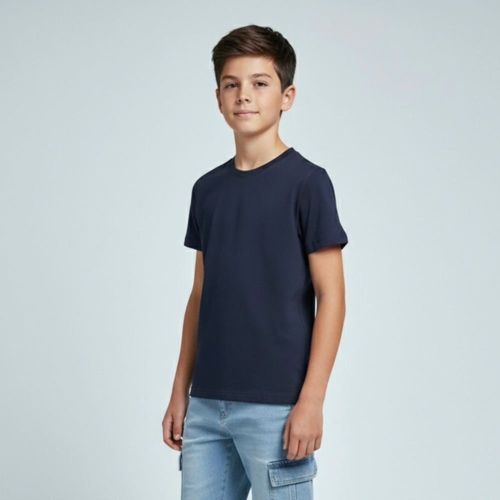 Polo Niño Niña Algodón - Azul