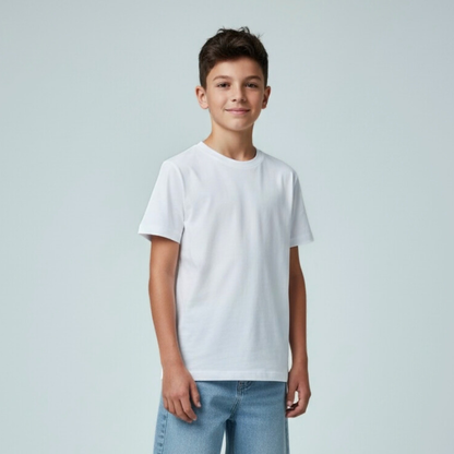 Polo Niño Niña Algodón - Blanco