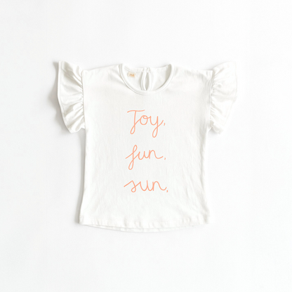 Polo Niña Joy Blanco (100% algodón)