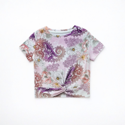 Polo Niña Rib Nudo (Lila - Rosa)