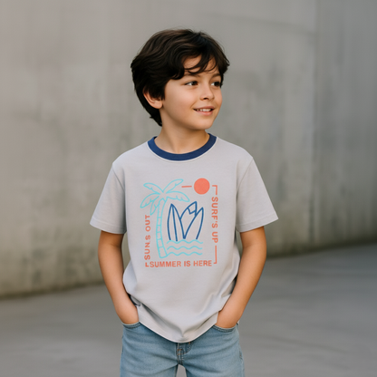 Polo Niño Surf´Up - Gris (100% algodón)