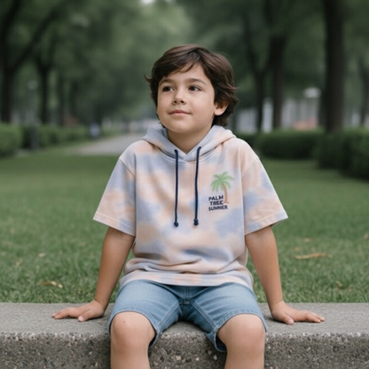 Polo Niño Tie Dye - Coral (100% algodón)