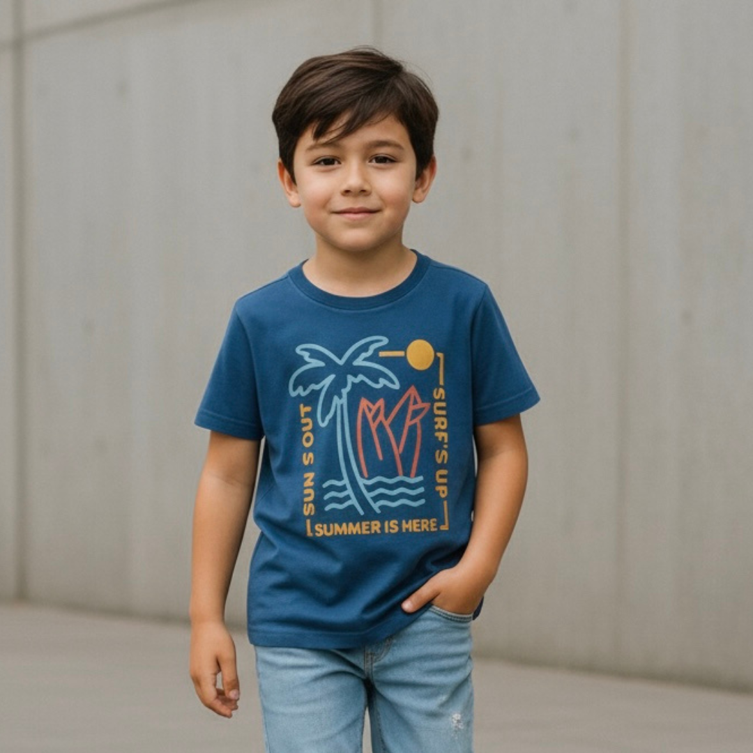 Polo Niño Surf´Up - Azul (100% algodón)