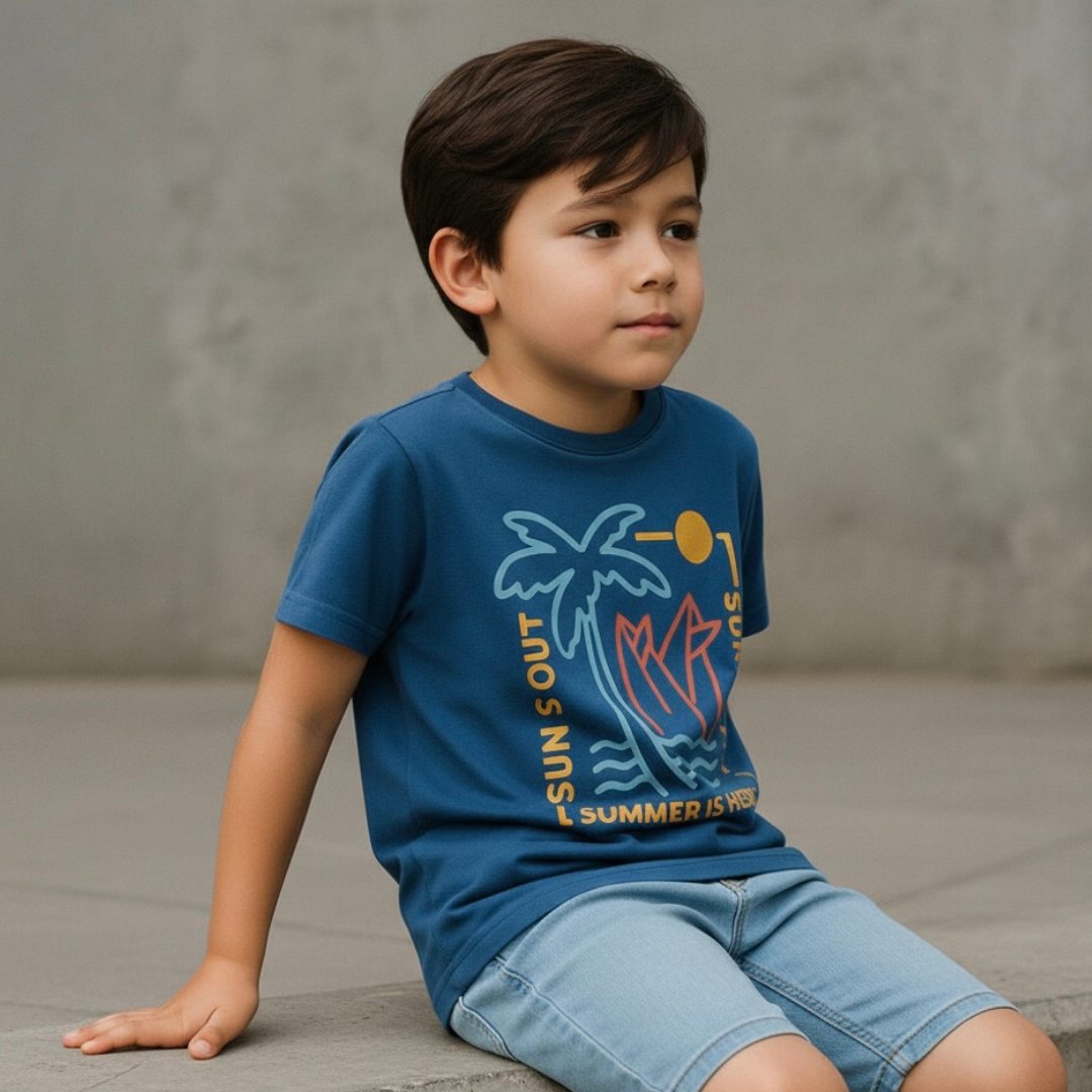 Polo Niño Surf´Up - Azul (100% algodón)