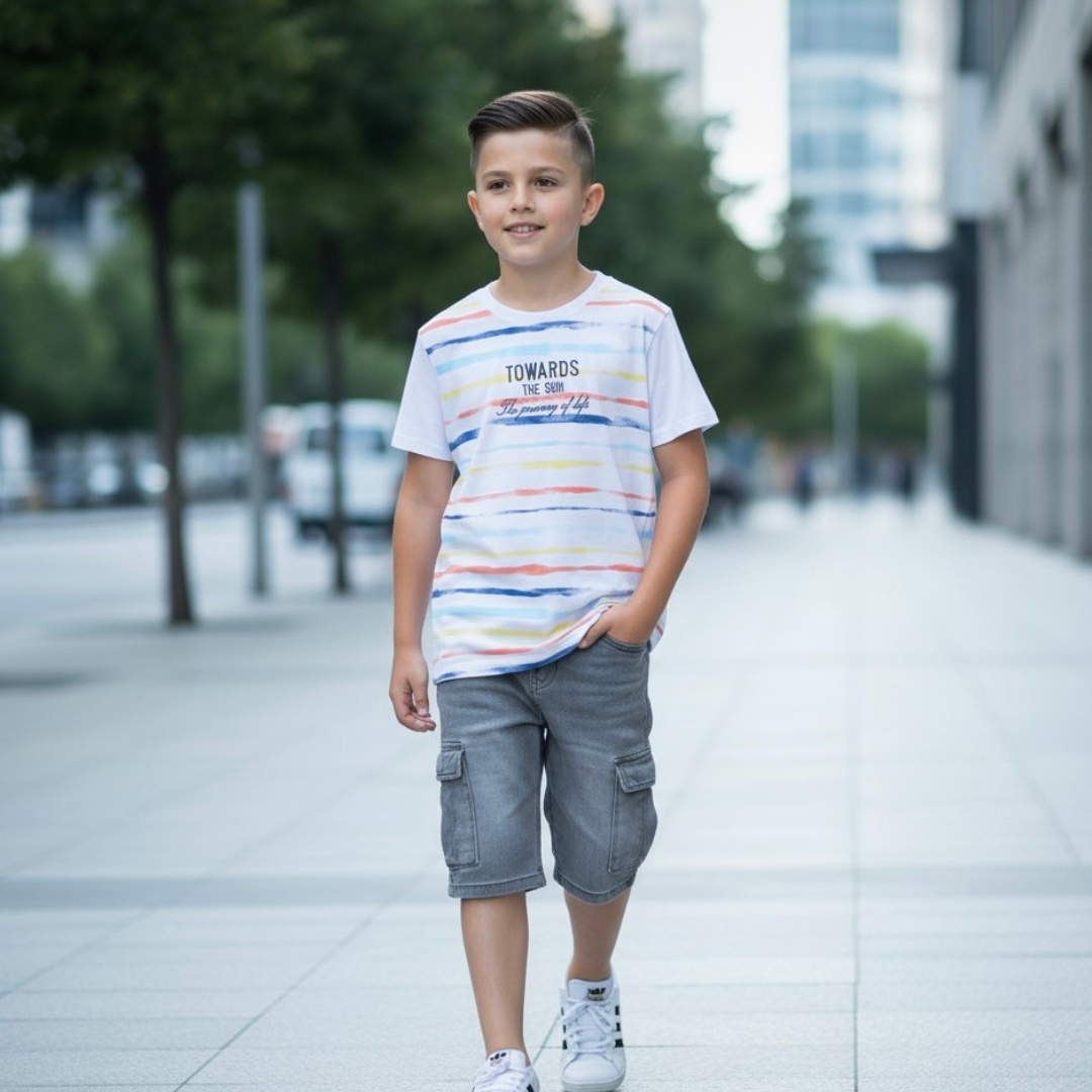 Polo Niño Sun - Blanco (100% algodón)