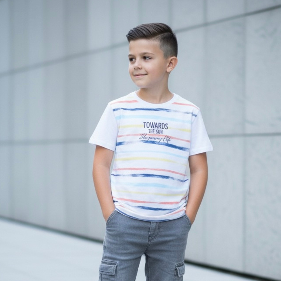 Polo Niño Sun - Blanco (100% algodón)