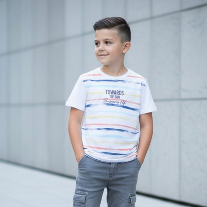 Polo Niño Sun - Blanco (100% algodón)