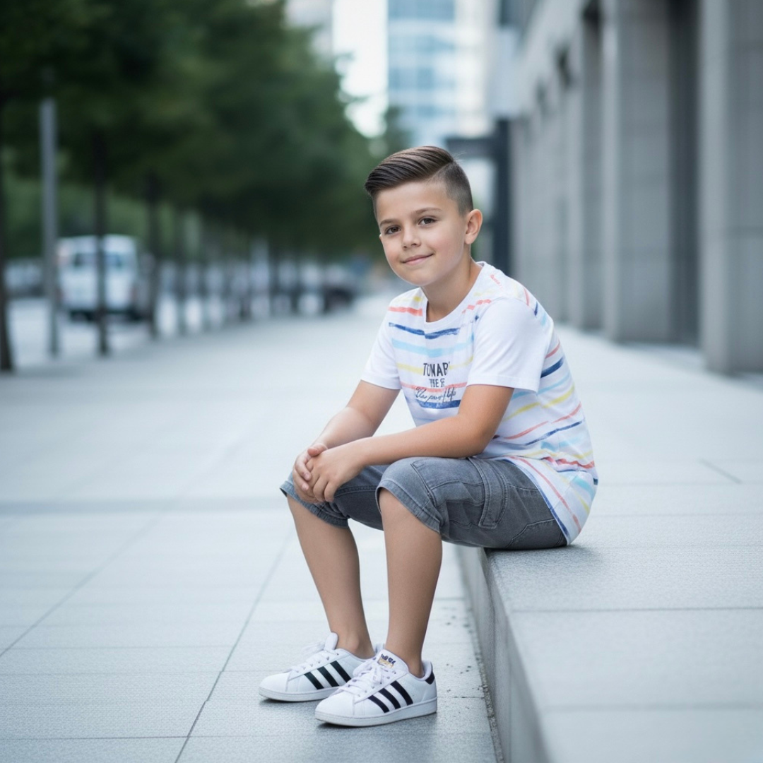 Polo Niño Sun - Blanco (100% algodón)