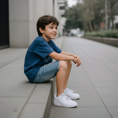 Polo Niño Gamer - Azul (100% algodón)