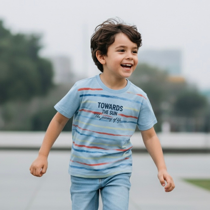 Polo Niño Sun - Celeste (100% algodón)