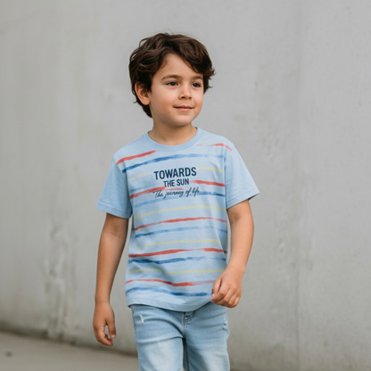 Polo Niño Sun - Celeste (100% algodón)