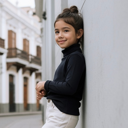 Cafarena Niña Niño - 100% Algodón (Negro)