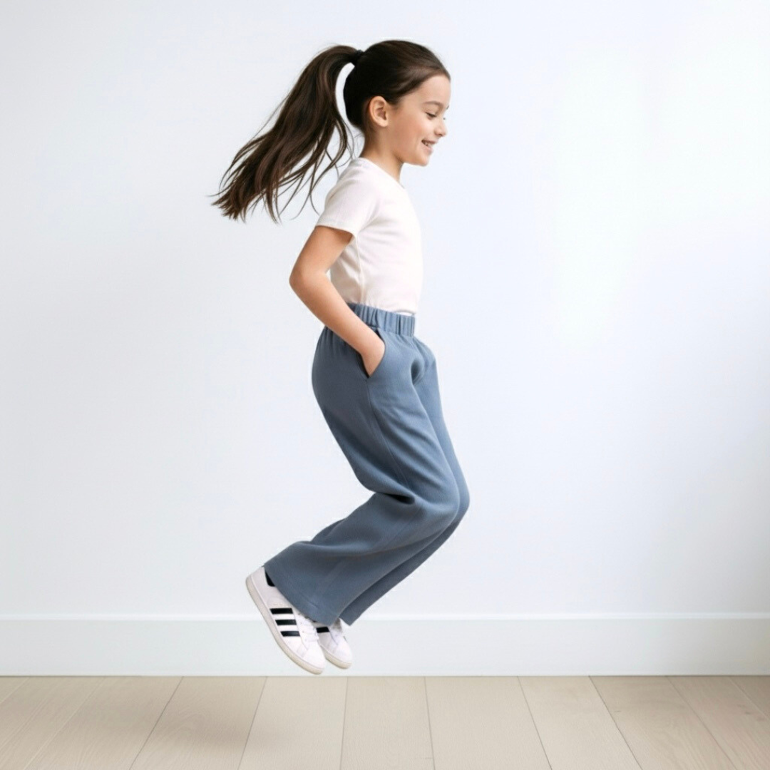 Palazo Pantalón Flare Niña - Cobalto