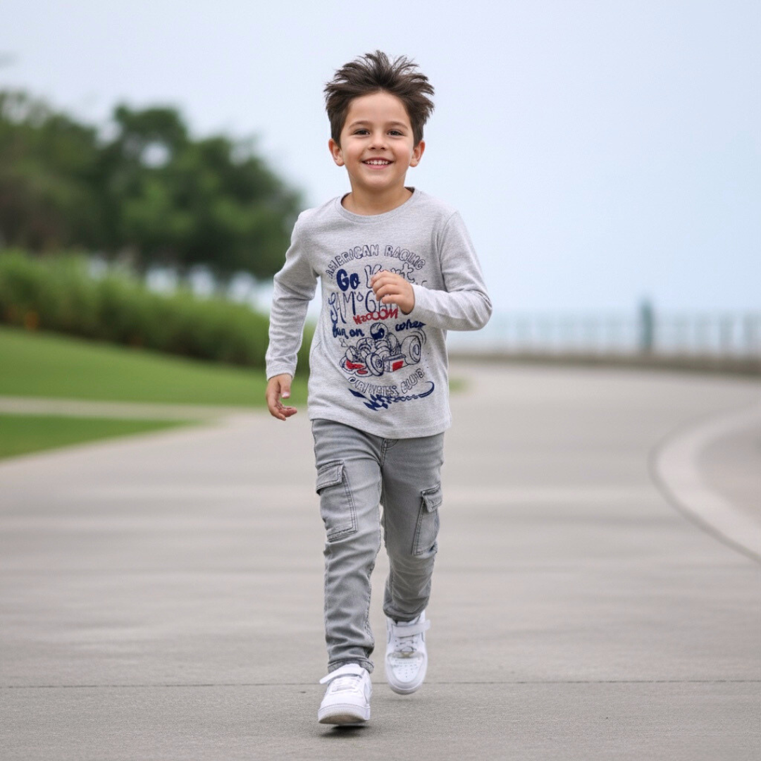 Polo Niño Manga Larga Go Kart! (100% Algodón)