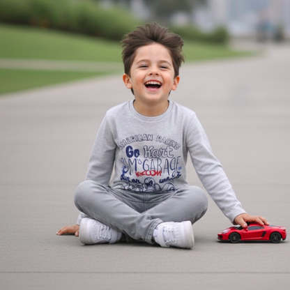 Polo Niño Manga Larga Go Kart! (100% Algodón)
