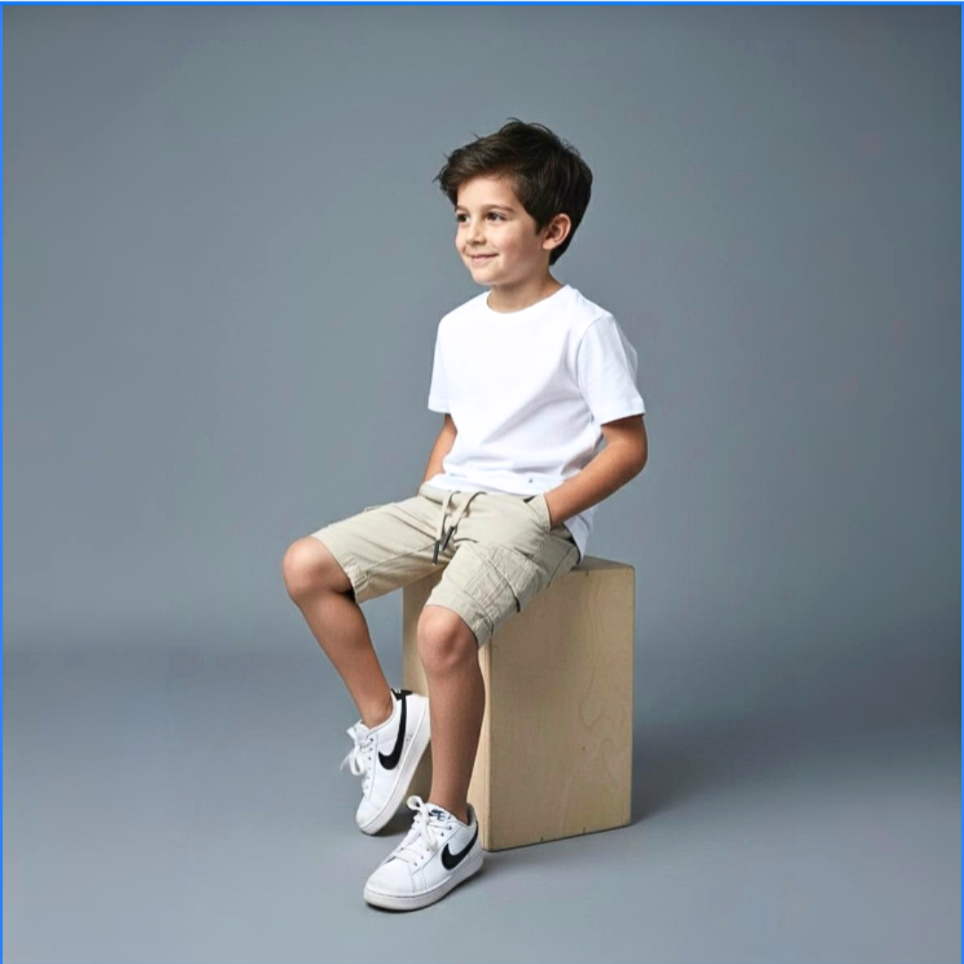 Short Niño Cargo - Beige